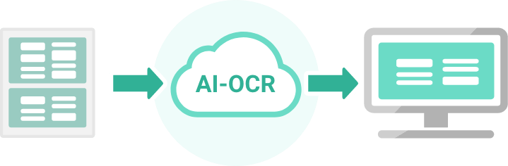 イメージ：AI-OCRで即データ化！